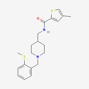molecular formula C20H26N2OS2 B2819249 4-methyl-N-((1-(2-(methylthio)benzyl)piperidin-4-yl)methyl)thiophene-2-carboxamide CAS No. 1235643-92-1