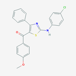 molecular formula C23H17ClN2O2S B281925 [2-(4-Chloroanilino)-4-phenyl-1,3-thiazol-5-yl](4-methoxyphenyl)methanone 