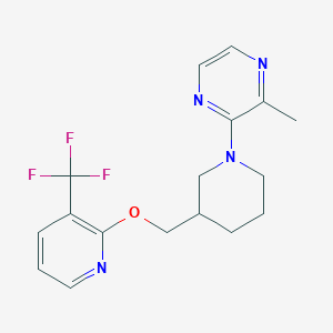 2-Methyl-3-[3-({[3-(trifluoromethyl)pyridin-2-yl]oxy}methyl)piperidin-1-yl]pyrazine