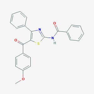 molecular formula C24H18N2O3S B281926 N-[5-(4-methoxybenzoyl)-4-phenyl-1,3-thiazol-2-yl]benzamide 