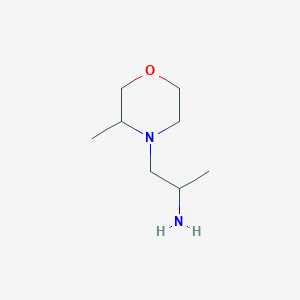molecular formula C8H18N2O B2819266 1-(3-甲基吗啉-4-基)丙胺 CAS No. 1215927-36-8