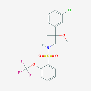molecular formula C17H17ClF3NO4S B2819270 N-(2-(3-chlorophenyl)-2-methoxypropyl)-2-(trifluoromethoxy)benzenesulfonamide CAS No. 1795296-26-2