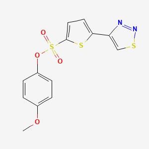 4-Methoxyphenyl 5-(1,2,3-thiadiazol-4-yl)-2-thiophenesulfonate