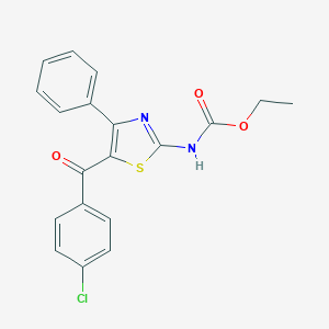 molecular formula C19H15ClN2O3S B281928 Ethyl 5-(4-chlorobenzoyl)-4-phenylthiazol-2-ylcarbamate 