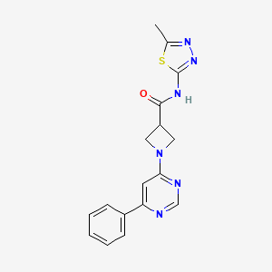 N-(5-methyl-1,3,4-thiadiazol-2-yl)-1-(6-phenylpyrimidin-4-yl)azetidine-3-carboxamide