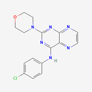 N-(4-chlorophenyl)-2-(morpholin-4-yl)pteridin-4-amine