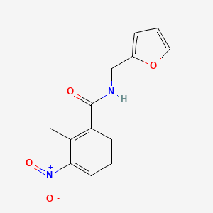 molecular formula C13H12N2O4 B2819299 N-Furan-2-ylmethyl-2-methyl-3-nitro-benzamide CAS No. 312703-99-4