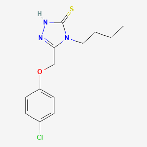 molecular formula C13H16ClN3OS B2819306 4-Butyl-5-[(4-chlorophenoxy)methyl]-4H-1,2,4-triazole-3-thiol CAS No. 720667-80-1
