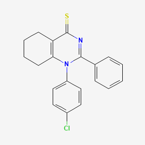 molecular formula C20H17ClN2S B2819307 1-(4-Chlorophenyl)-2-phenyl-5,6,7,8-tetrahydroquinazoline-4-thione CAS No. 21092-71-7