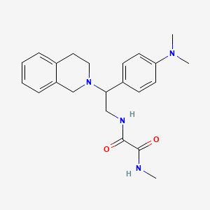 molecular formula C22H28N4O2 B2819308 N1-(2-(3,4-二氢异喹啉-2(1H)-基)-2-(4-(二甲基氨基)苯基)乙基)-N2-甲氧基草酰胺 CAS No. 941959-10-0