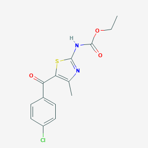 molecular formula C14H13ClN2O3S B281931 Ethyl 5-(4-chlorobenzoyl)-4-methyl-1,3-thiazol-2-ylcarbamate 