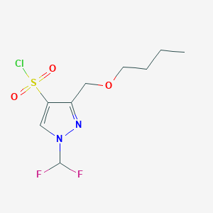 3-(butoxymethyl)-1-(difluoromethyl)-1H-pyrazole-4-sulfonyl chloride
