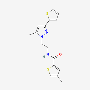 molecular formula C16H17N3OS2 B2819311 4-甲基-N-(2-(5-甲基-3-(噻吩-2-基)-1H-嘧啶-1-基)乙基)噻吩-2-甲酰胺 CAS No. 2034506-22-2