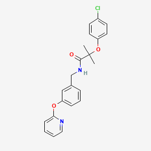 2-(4-chlorophenoxy)-2-methyl-N-(3-(pyridin-2-yloxy)benzyl)propanamide