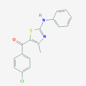 molecular formula C17H13ClN2OS B281932 (2-Anilino-4-methyl-1,3-thiazol-5-yl)(4-chlorophenyl)methanone 