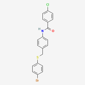 N-(4-{[(4-bromophenyl)sulfanyl]methyl}phenyl)-4-chlorobenzenecarboxamide