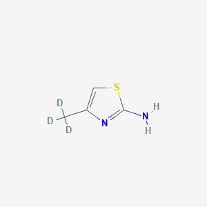 molecular formula C4H6N2S B2819325 4-(Trideuteriomethyl)-1,3-thiazol-2-amine CAS No. 1185306-90-4