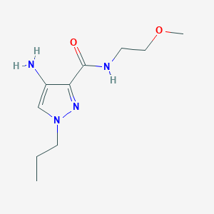 molecular formula C10H18N4O2 B2819329 4-Amino-N-(2-methoxyethyl)-1-propyl-1H-pyrazole-3-carboxamide CAS No. 2101195-69-9