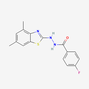 N'-(4,6-dimethyl-1,3-benzothiazol-2-yl)-4-fluorobenzohydrazide