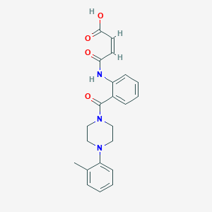 molecular formula C22H23N3O4 B281935 4-(2-{[4-(2-Methylphenyl)-1-piperazinyl]carbonyl}anilino)-4-oxo-2-butenoic acid 