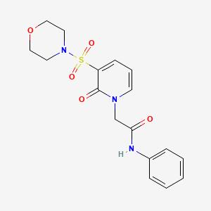 molecular formula C17H19N3O5S B2819350 2-(3-(morpholinosulfonyl)-2-oxopyridin-1(2H)-yl)-N-phenylacetamide CAS No. 1251681-64-7