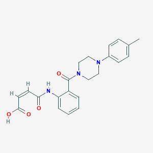 molecular formula C22H23N3O4 B281936 4-(2-{[4-(4-Methylphenyl)-1-piperazinyl]carbonyl}anilino)-4-oxo-2-butenoicacid 