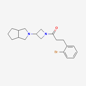 molecular formula C19H25BrN2O B2819365 1-[3-(3,3a,4,5,6,6a-Hexahydro-1H-cyclopenta[c]pyrrol-2-yl)azetidin-1-yl]-3-(2-bromophenyl)propan-1-one CAS No. 2415499-45-3