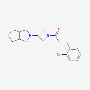 molecular formula C19H25BrN2O B2819365 3-(2-Bromophenyl)-1-(3-{octahydrocyclopenta[c]pyrrol-2-yl}azetidin-1-yl)propan-1-one CAS No. 2415499-45-3