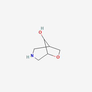 molecular formula C6H11NO2 B2819367 8-Hydroxy-6-oxa-3-azabicyclo[3.2.1]octane CAS No. 1408076-41-4