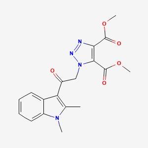 Dimethyl 1-[2-(1,2-dimethylindol-3-yl)-2-oxoethyl]triazole-4,5-dicarboxylate