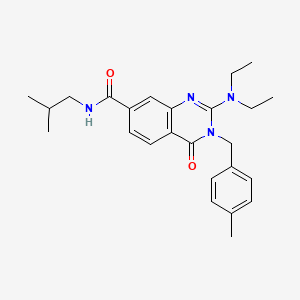 2-(diethylamino)-N-isobutyl-3-(4-methylbenzyl)-4-oxo-3,4-dihydroquinazoline-7-carboxamide