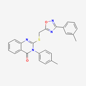 3-(p-tolyl)-2-(((3-(m-tolyl)-1,2,4-oxadiazol-5-yl)methyl)thio)quinazolin-4(3H)-one