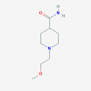 molecular formula C9H18N2O2 B2819394 1-(2-甲氧基乙基)哌啶-4-甲酰胺 CAS No. 1170921-09-1