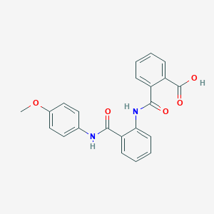 molecular formula C22H18N2O5 B281940 2-({2-[(4-Methoxyanilino)carbonyl]anilino}carbonyl)benzoic acid 