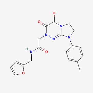 2-(3,4-dioxo-8-(p-tolyl)-3,4,7,8-tetrahydroimidazo[2,1-c][1,2,4]triazin-2(6H)-yl)-N-(furan-2-ylmethyl)acetamide