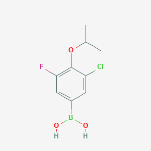 molecular formula C9H11BClFO3 B2819404 3-Chloro-5-fluoro-4-isopropoxyphenylboronic acid CAS No. 2096335-18-9