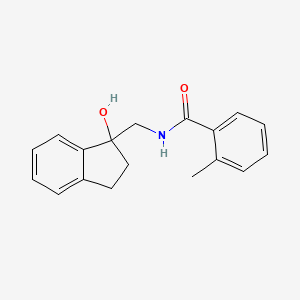 N-((1-hydroxy-2,3-dihydro-1H-inden-1-yl)methyl)-2-methylbenzamide