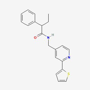 2-phenyl-N-((2-(thiophen-2-yl)pyridin-4-yl)methyl)butanamide