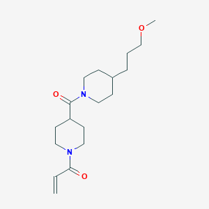 1-[4-[4-(3-Methoxypropyl)piperidine-1-carbonyl]piperidin-1-yl]prop-2-en-1-one