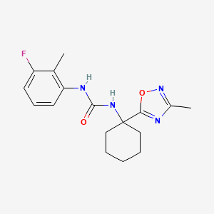 molecular formula C17H21FN4O2 B2819418 1-(3-Fluoro-2-methylphenyl)-3-(1-(3-methyl-1,2,4-oxadiazol-5-yl)cyclohexyl)urea CAS No. 1396864-93-9