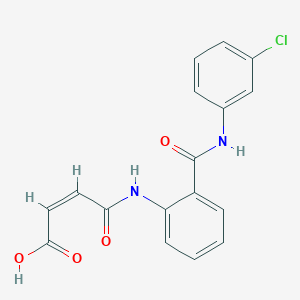 molecular formula C17H13ClN2O4 B281942 4-{2-[(3-Chloroanilino)carbonyl]anilino}-4-oxo-2-butenoic acid 