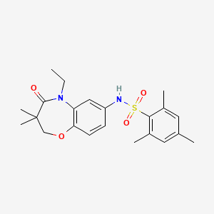 N-(5-ethyl-3,3-dimethyl-4-oxo-2,3,4,5-tetrahydrobenzo[b][1,4]oxazepin-7-yl)-2,4,6-trimethylbenzenesulfonamide