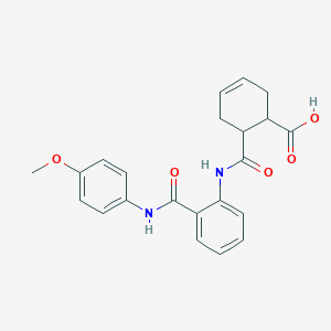 molecular formula C22H22N2O5 B281943 6-({2-[(4-Methoxyanilino)carbonyl]anilino}carbonyl)-3-cyclohexene-1-carboxylic acid 