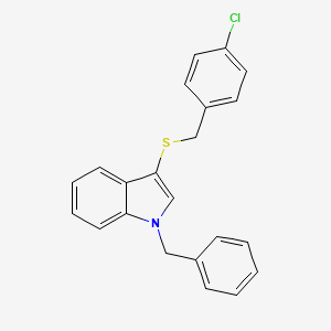 1-Benzyl-3-[(4-chlorophenyl)methylsulfanyl]indole