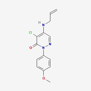 molecular formula C14H14ClN3O2 B2819443 5-(allylamino)-4-chloro-2-(4-methoxyphenyl)-3(2H)-pyridazinone CAS No. 477867-47-3