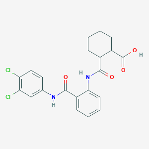 molecular formula C21H20Cl2N2O4 B281945 2-({2-[(3,4-Dichloroanilino)carbonyl]anilino}carbonyl)cyclohexanecarboxylic acid 
