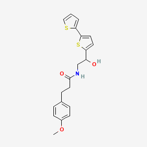 molecular formula C20H21NO3S2 B2819451 N-(2-{[2,2'-bithiophene]-5-yl}-2-hydroxyethyl)-3-(4-methoxyphenyl)propanamide CAS No. 2097899-79-9