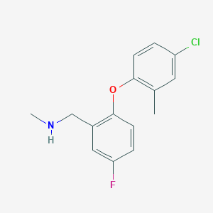 {[2-(4-Chloro-2-methylphenoxy)-5-fluorophenyl]methyl}(methyl)amine
