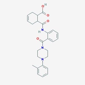 6-[(2-{[4-(2-Methylphenyl)-1-piperazinyl]carbonyl}anilino)carbonyl]-3-cyclohexene-1-carboxylicacid