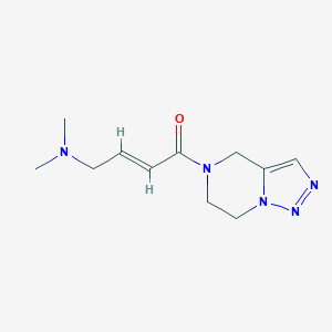 molecular formula C11H17N5O B2819460 (E)-1-(6,7-Dihydro-4H-triazolo[1,5-a]pyrazin-5-yl)-4-(dimethylamino)but-2-en-1-one CAS No. 2305573-90-2